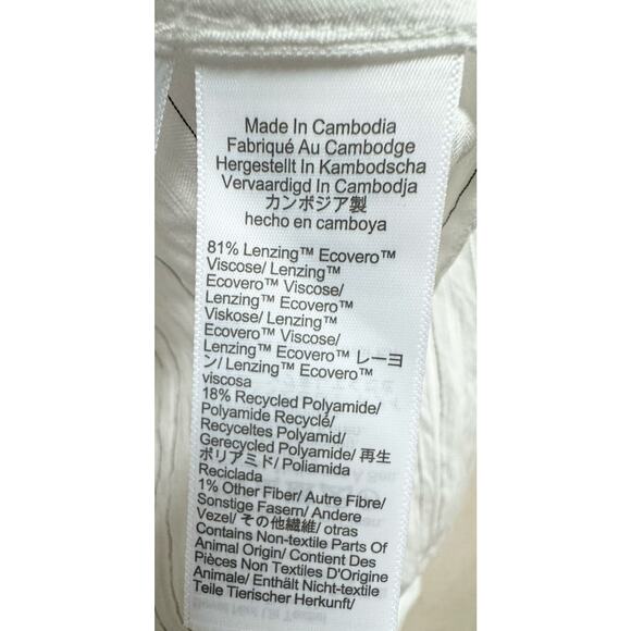 Madewell Ruffled Button Up Top NW715 Airy Stripe NWT Size L - Picture 8 of 8